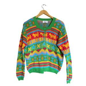 Vintage United Colors of Benetton Made in Italy Knot Cat Sweater